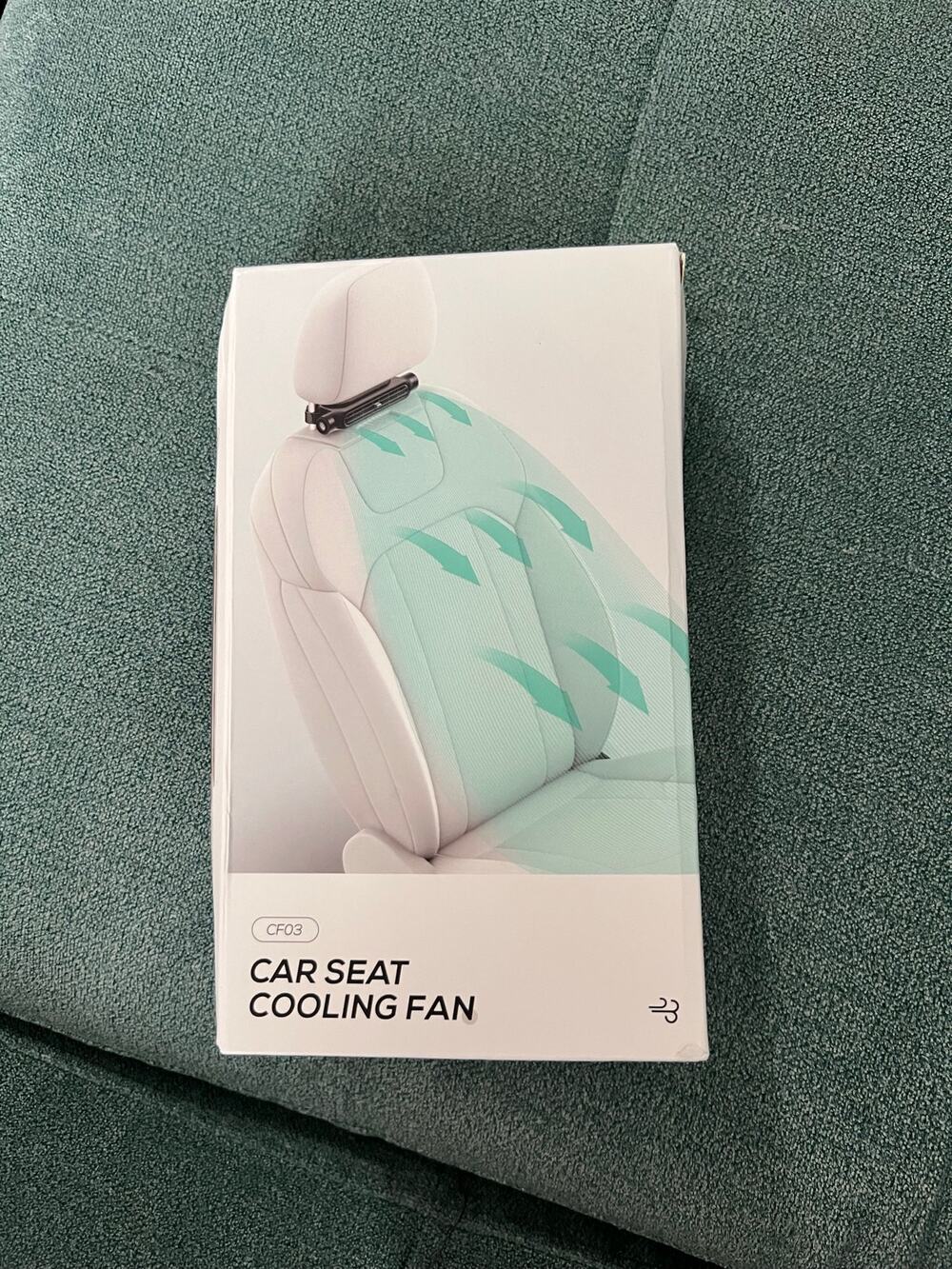 CF03 Car Seat Cooling Fan - 3-Speed Portable USB Headrest Fan
